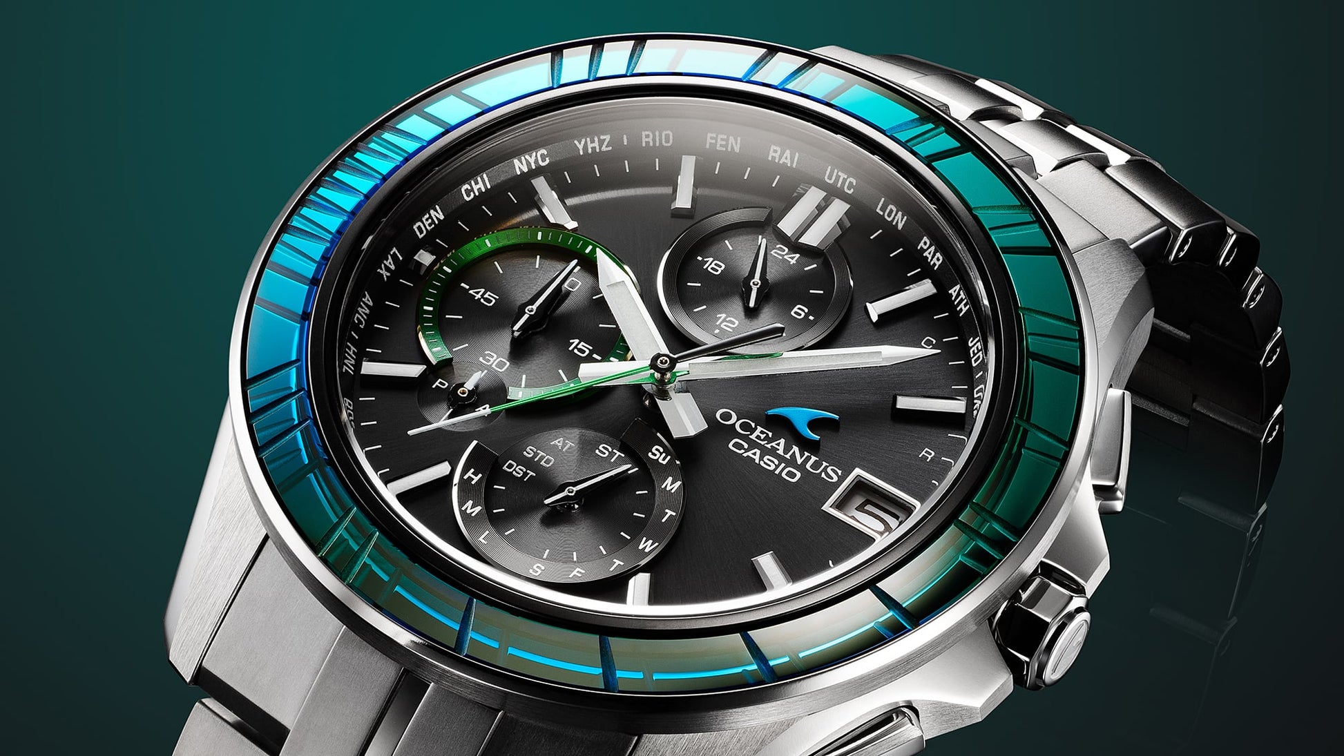 Casio OCWS7000SG1A | OCEANUS Manta Green