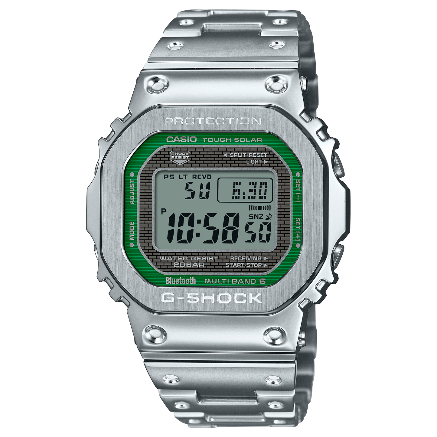 Casio GMWB5000D-3 | GMWB5000D-3 | Stainless Steel Watch in G-SHOCK Green | Casio