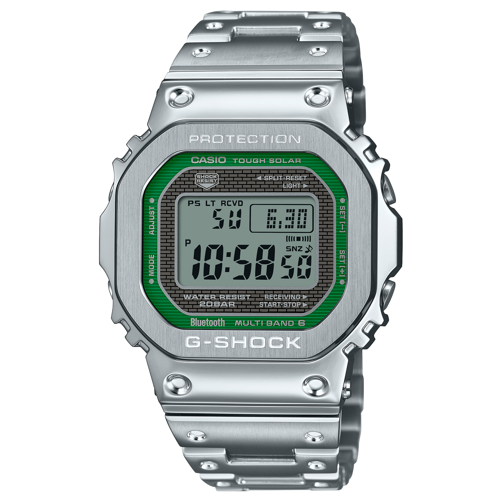 Casio GMWB5000D-3 | GMWB5000D-3 | Stainless Steel Watch in G-SHOCK Green | Casio