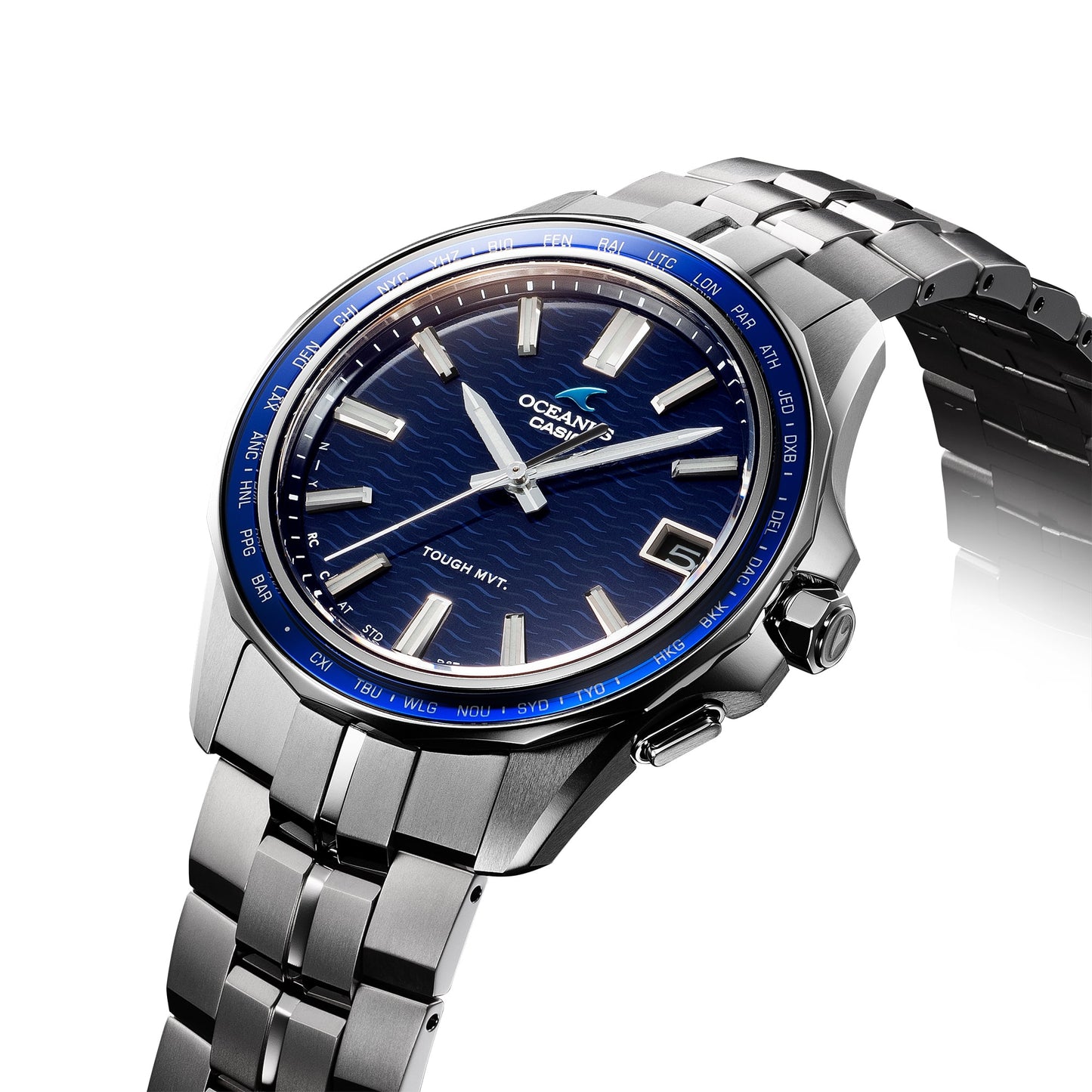 Casio OCWS400-2A | OCEANUS Manta Blue, Light blue