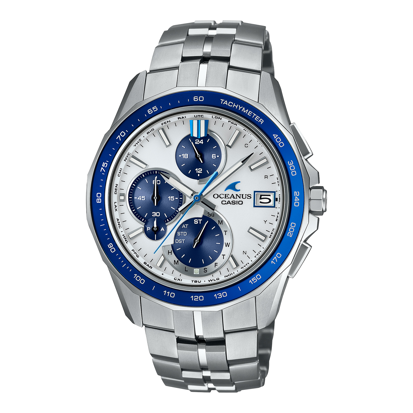 Casio OCWS7000D-7A | OCEANUS Manta Blue, Light blue