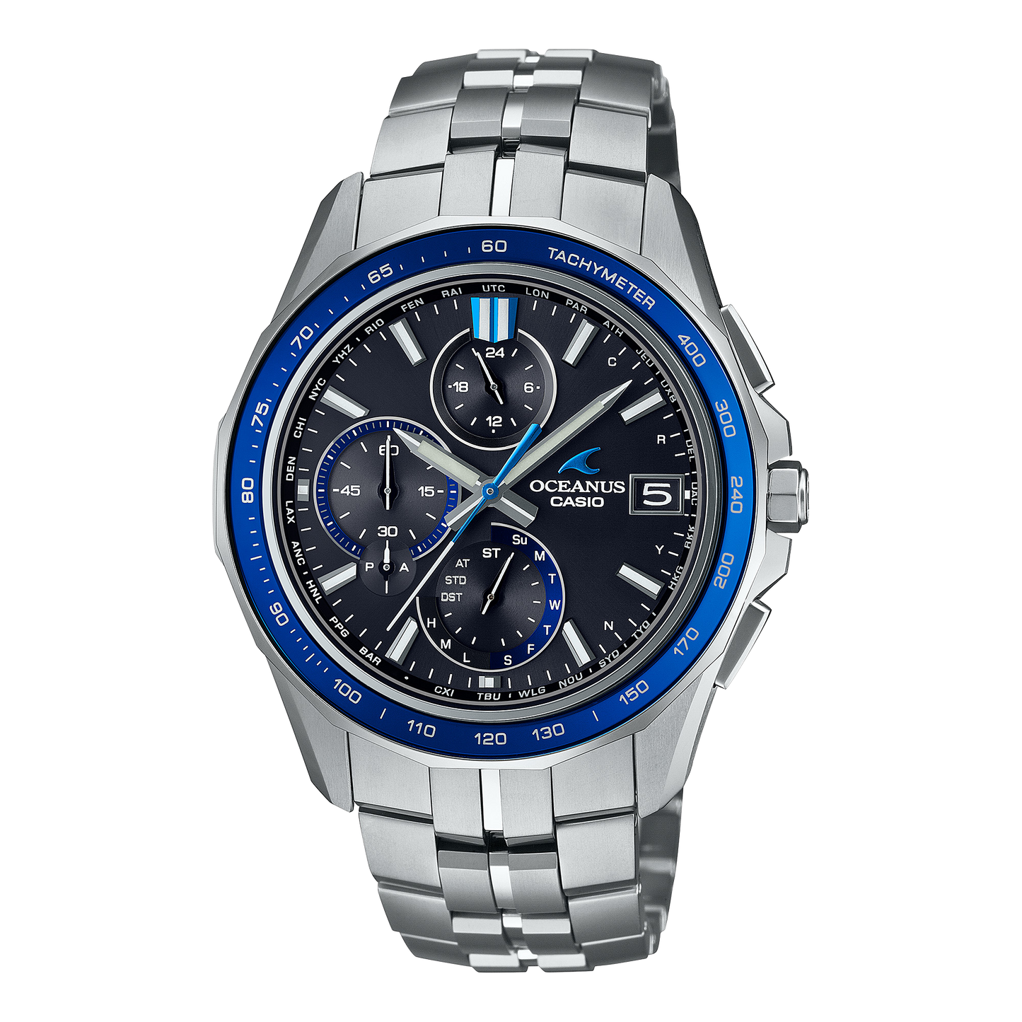 Casio OCWS7000-1A | OCEANUS Manta Blue, Light blue