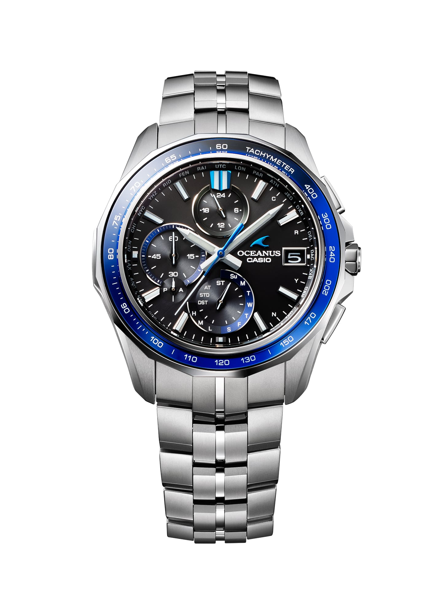 Casio OCWS7000-1A | OCEANUS Manta Blue, Light blue