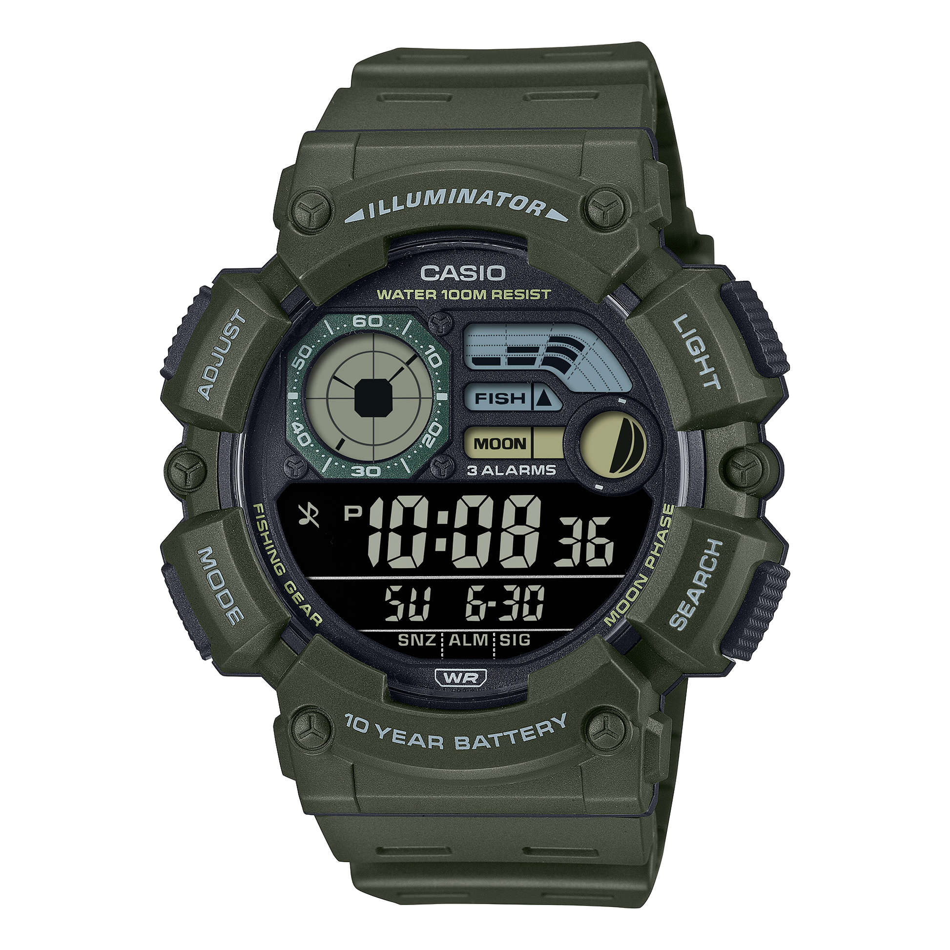 Casio WS1500H-3BV | Digital Green