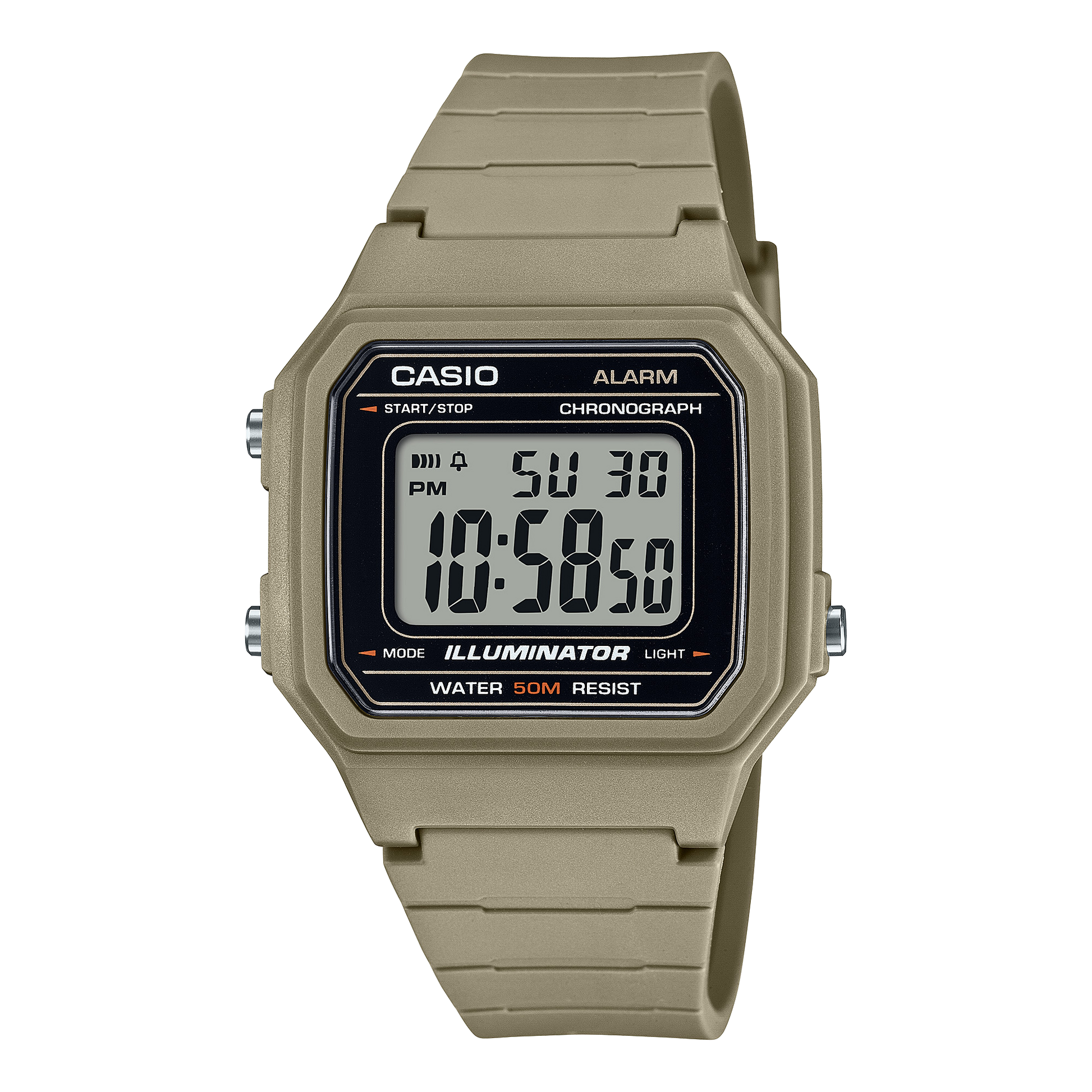 Casio W217H-5AV | Digital Brown