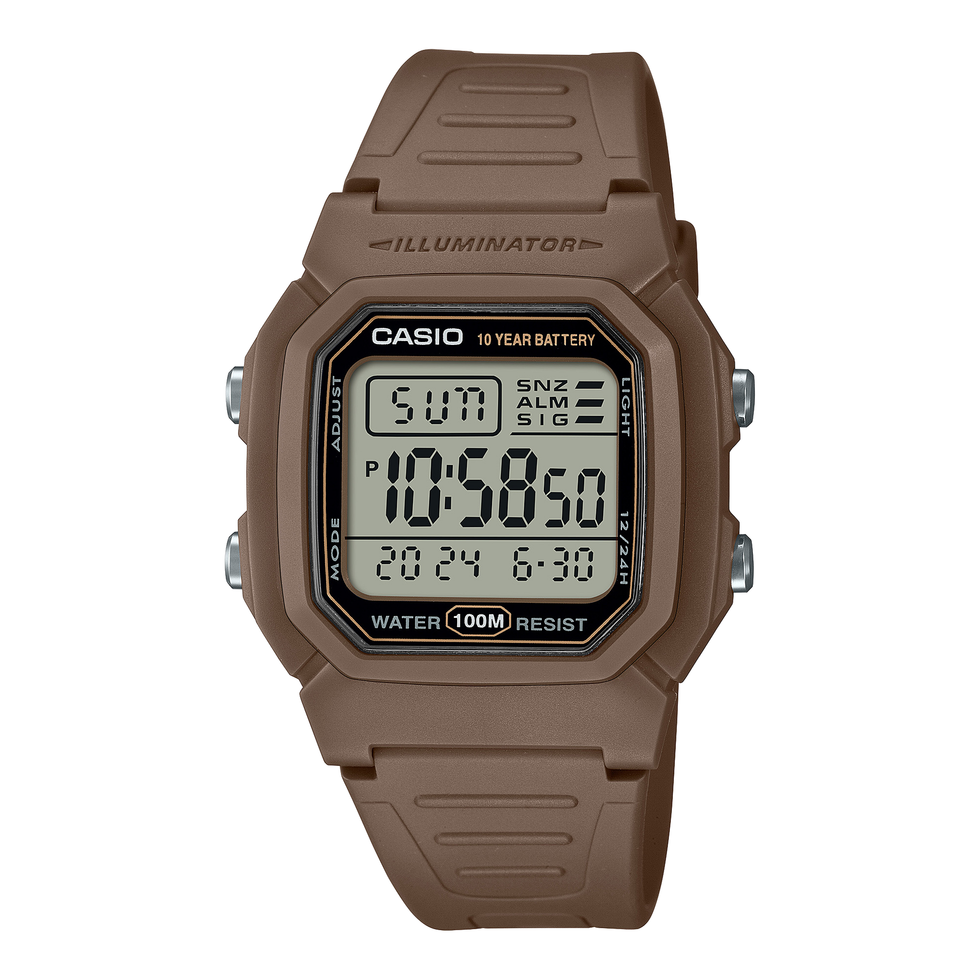 Casio W800H-5AV | Digital Brown