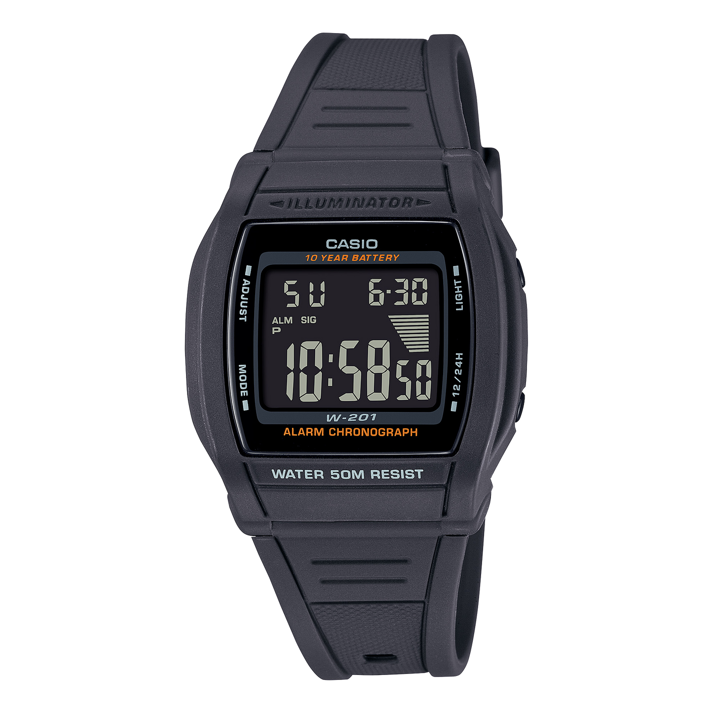 Casio W201-1BV | Digital Black