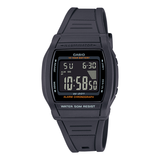 Casio W201-1BV | Digital Black