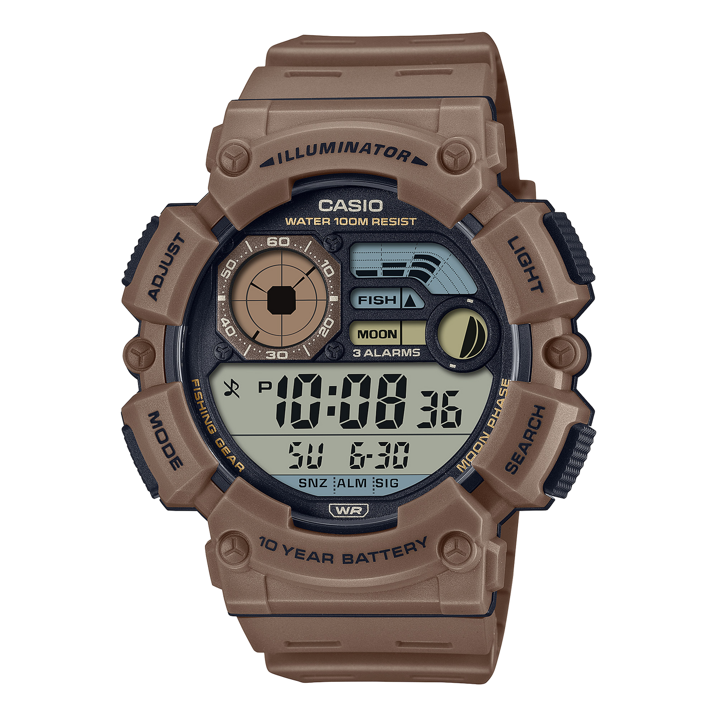Casio WS1500H-5AV | Digital Brown