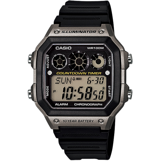 Casio AE1300WH-8AV | Illuminator Black and Grey Digital Watch