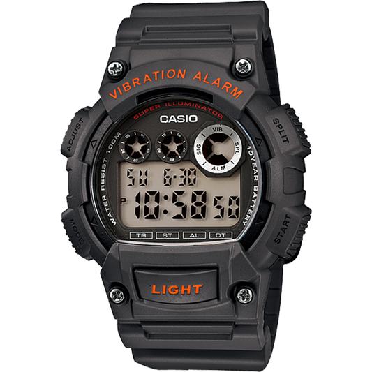 Casio W735H-8AV | Black, Red Digital Casual Watch