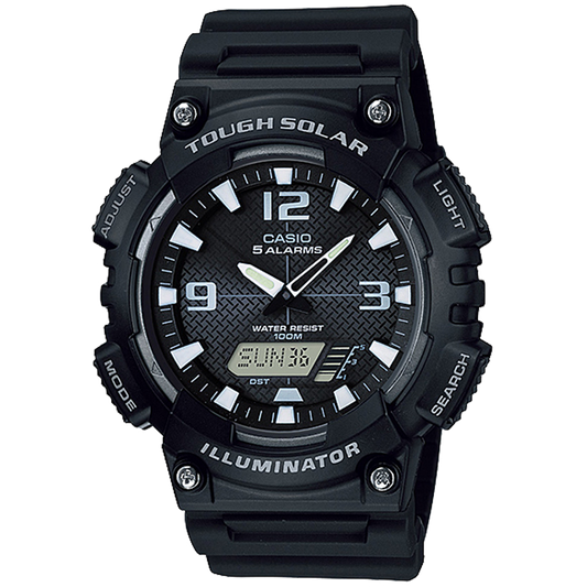 Casio AQS810W-1AV | Analog-Digital Black and White Watch