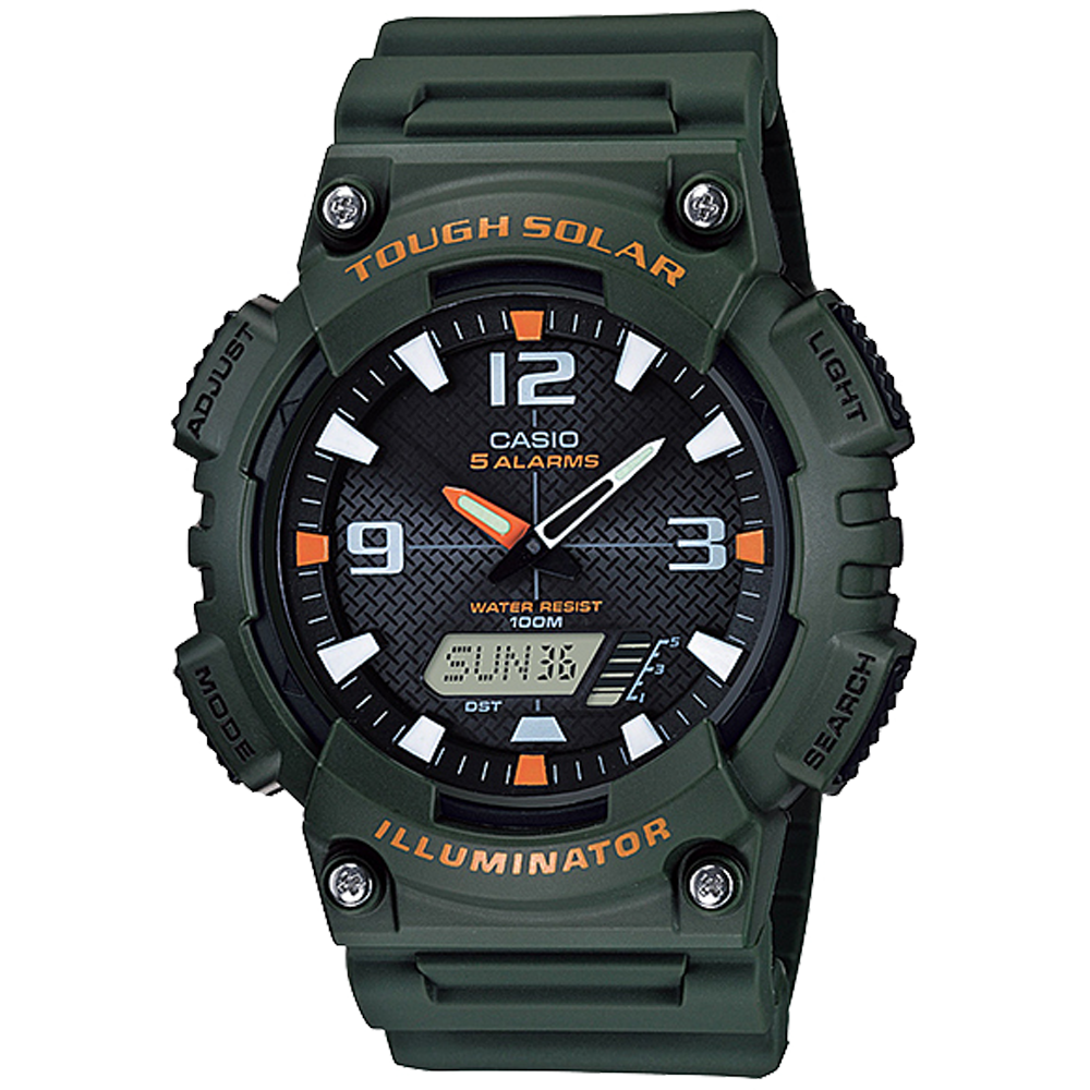 Casio AQS810W-3AV | Analog-Digital Forest Green Watch