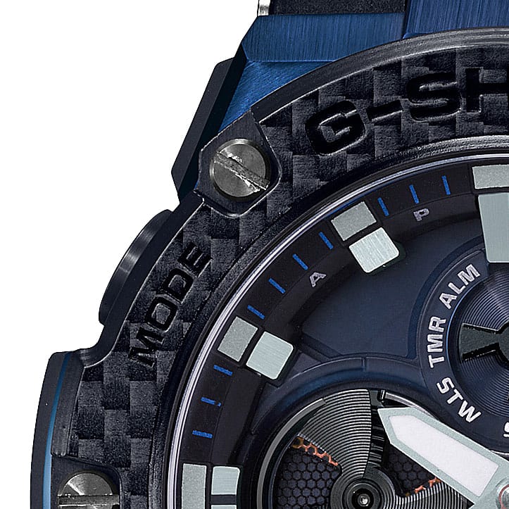 Casio GSTB100XB-2A | Black and Blue G-STEEL Men's Watch G-SHOCK