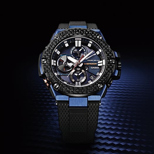 Casio GSTB100XB-2A | Black and Blue G-STEEL Men's Watch G-SHOCK