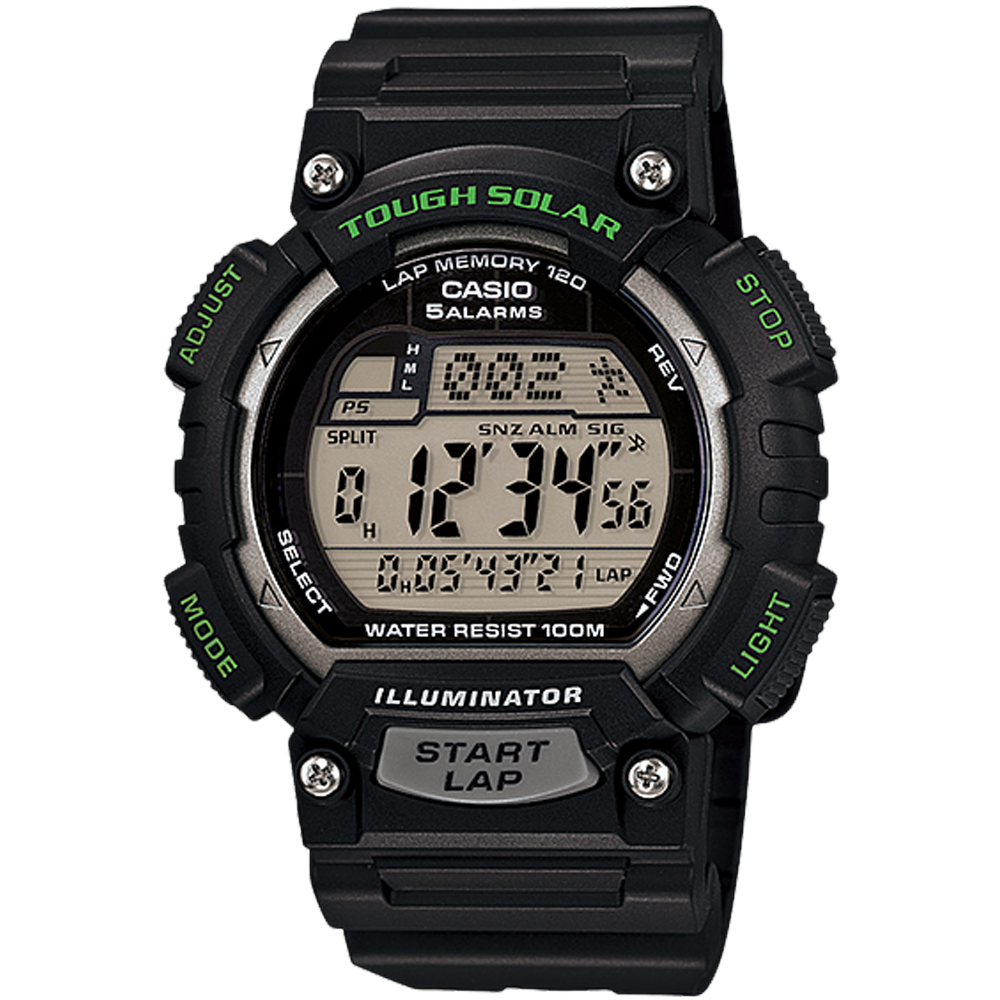 Casio STLS100H-1AV | Tough Solar - Black Digital Men's Watch