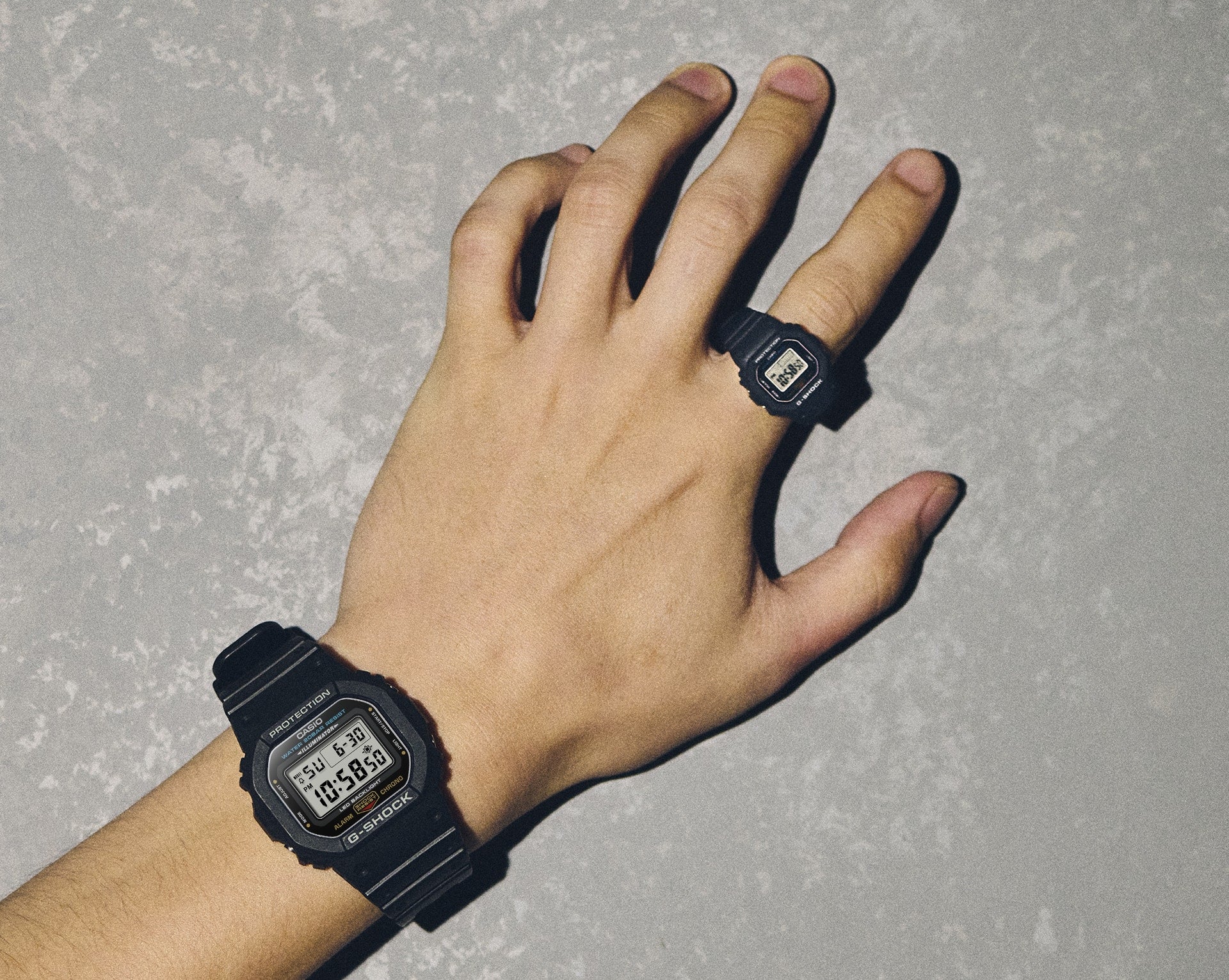 Casio DWN5600-9 | Ring Watch: Yellow G-SHOCK Nano