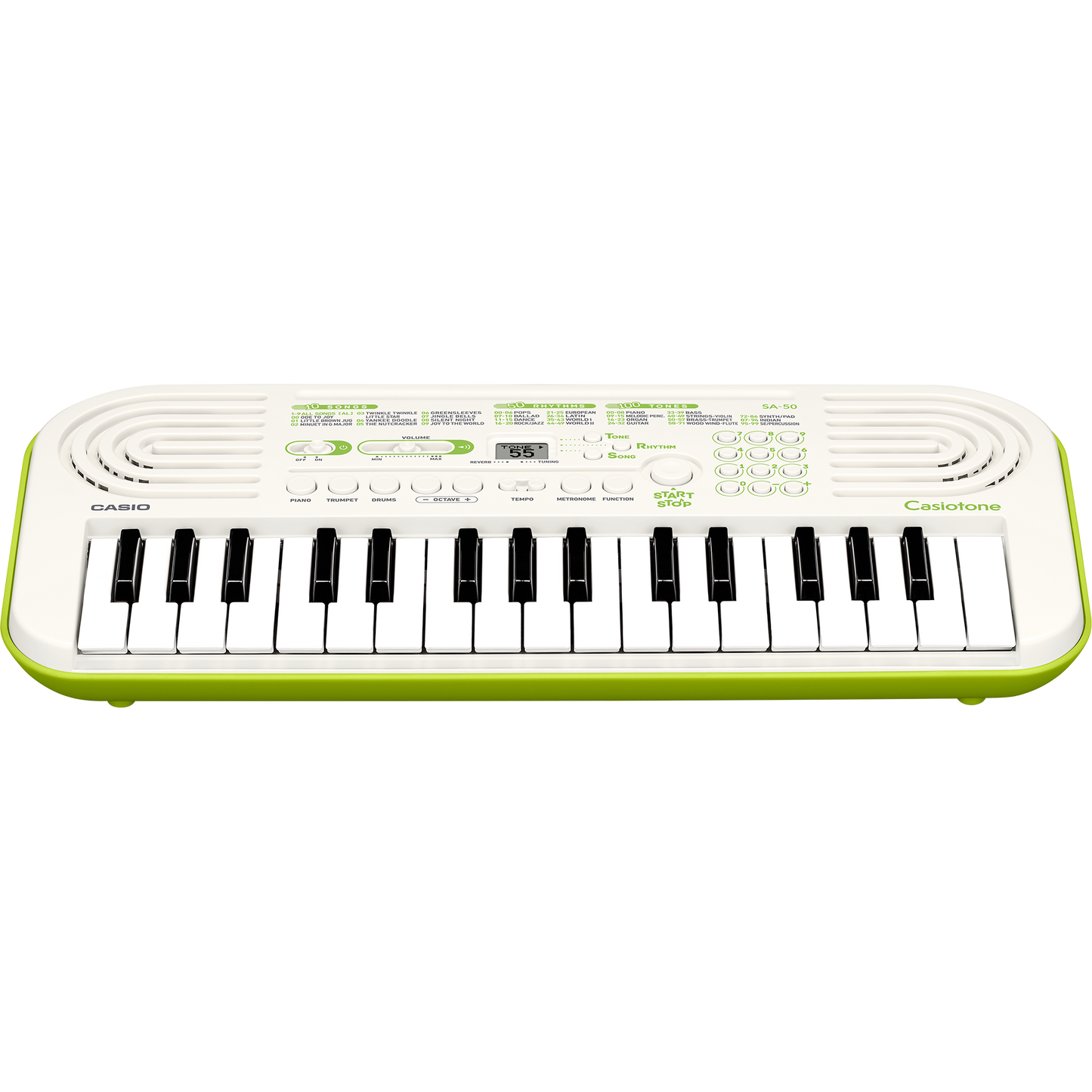 Casio SA-50 | White and Green Mini Keyboard for kids