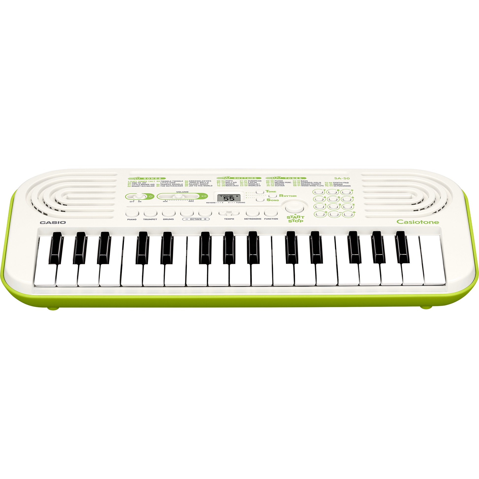 Casio SA-50 | White and Green Mini Keyboard for kids