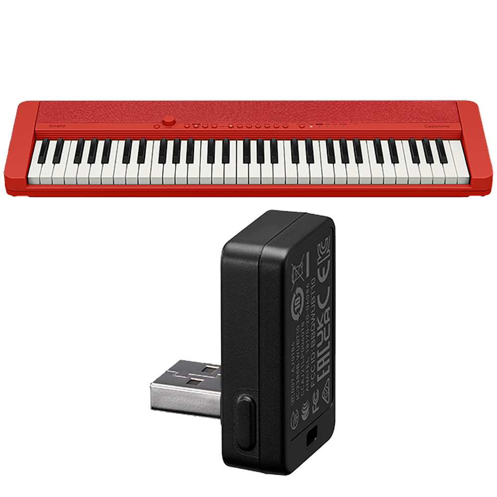 Casio CTS1RDBT | Casiotone Red Portable Keyboard with Wireless Adaptor