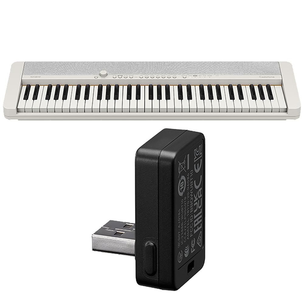 Casio CTS1WEBT | Casiotone White Portable Keyboard with Wireless Adaptor