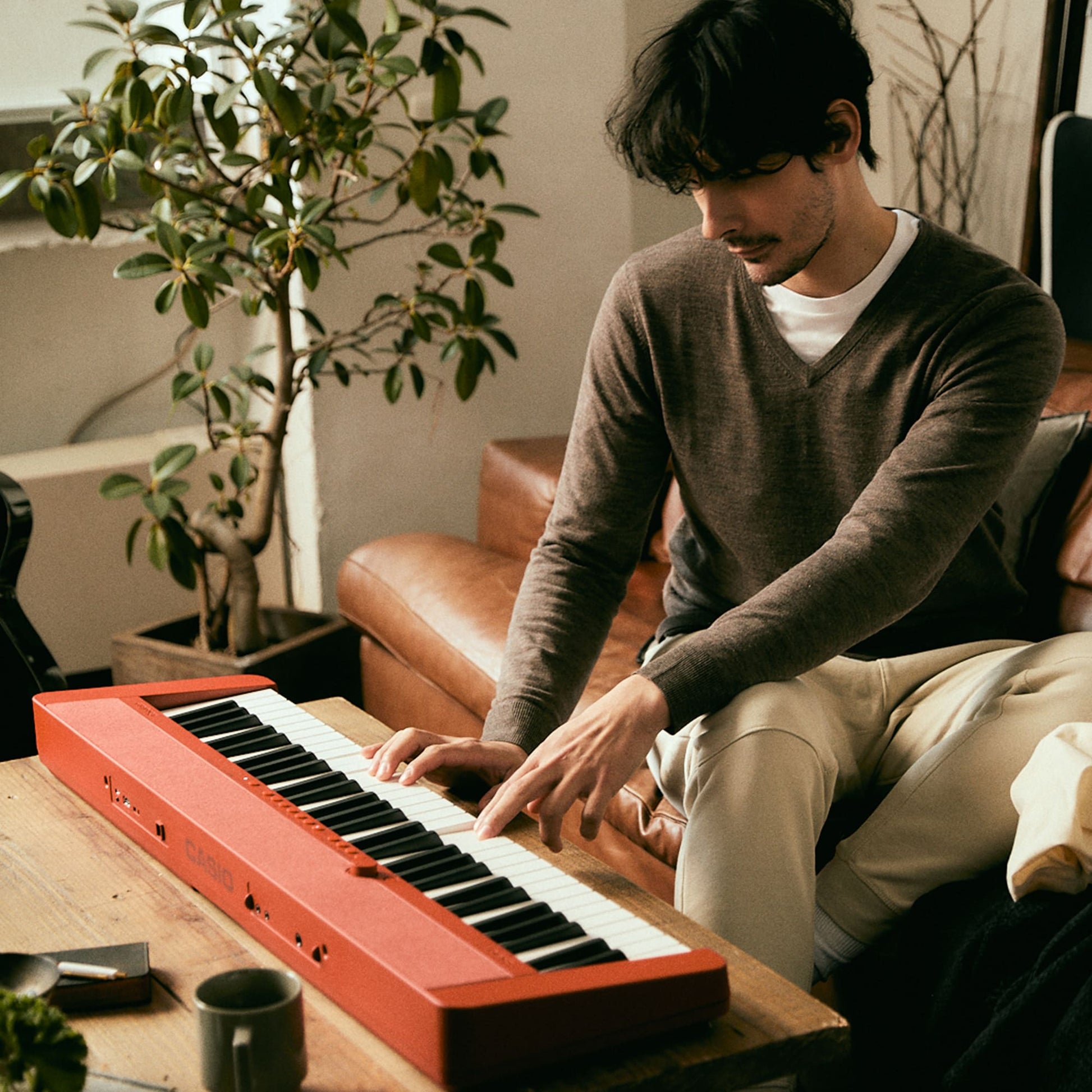Casio CT-S1RD | Casiotone 61 Key Red Portable Keyboard