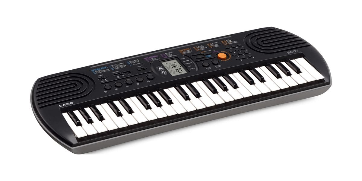 Casio SA-77 | All Black Mini Personal Keyboard with 44 Keys