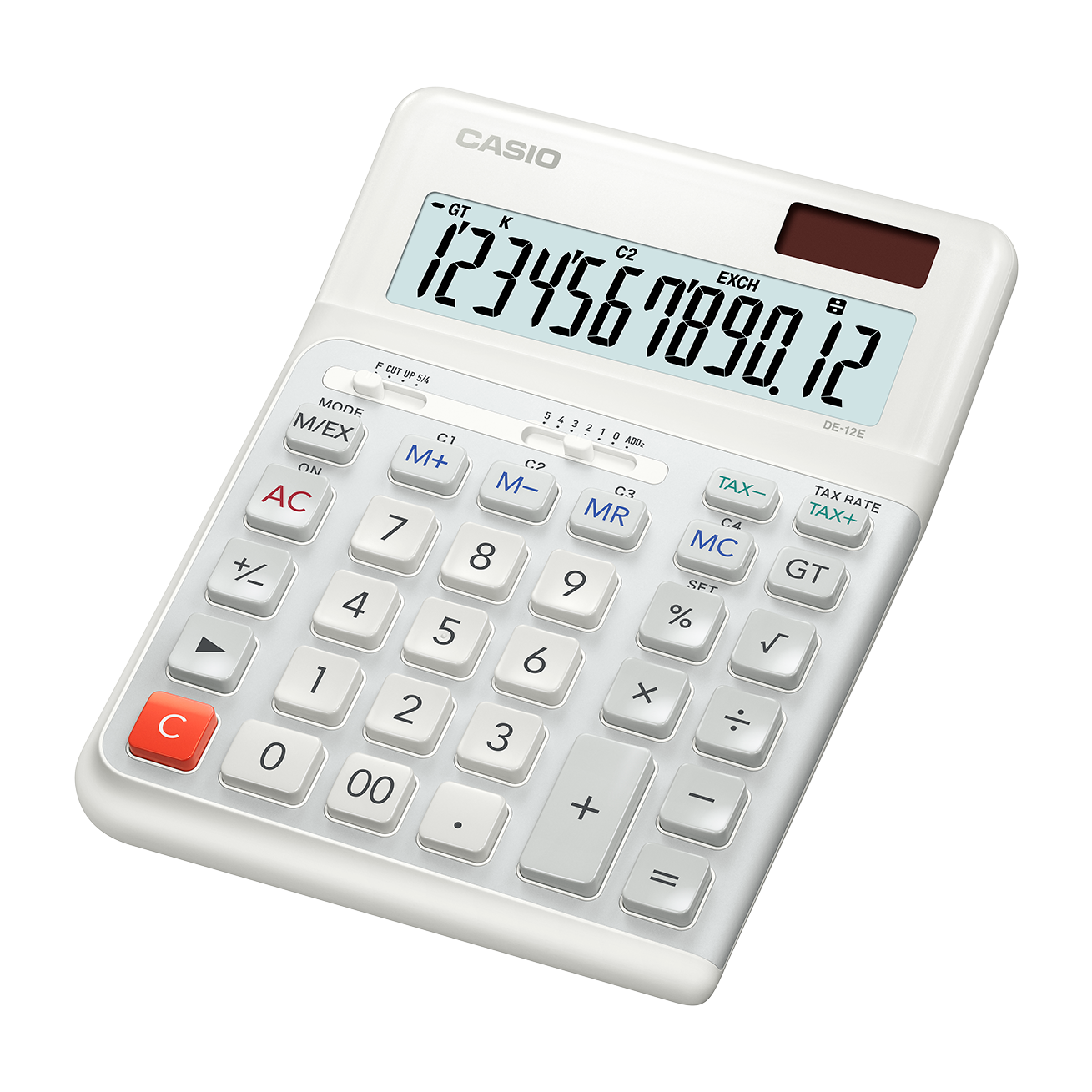 Casio DE-12E-WE Ergonomic Desktop Calculator