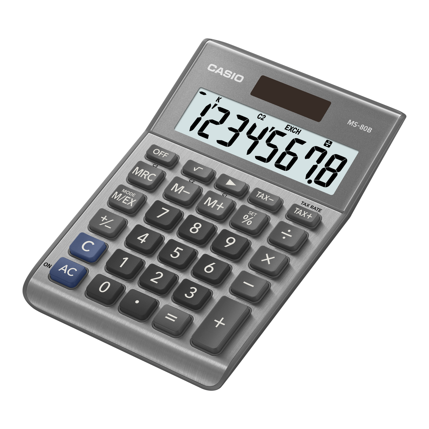 Casio MS80B-SR | Grey Standard Calculator
