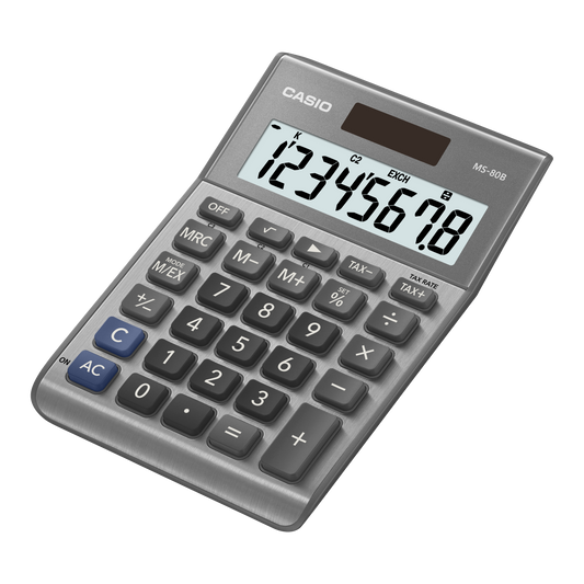 Casio MS80B-SR | Grey Standard Calculator