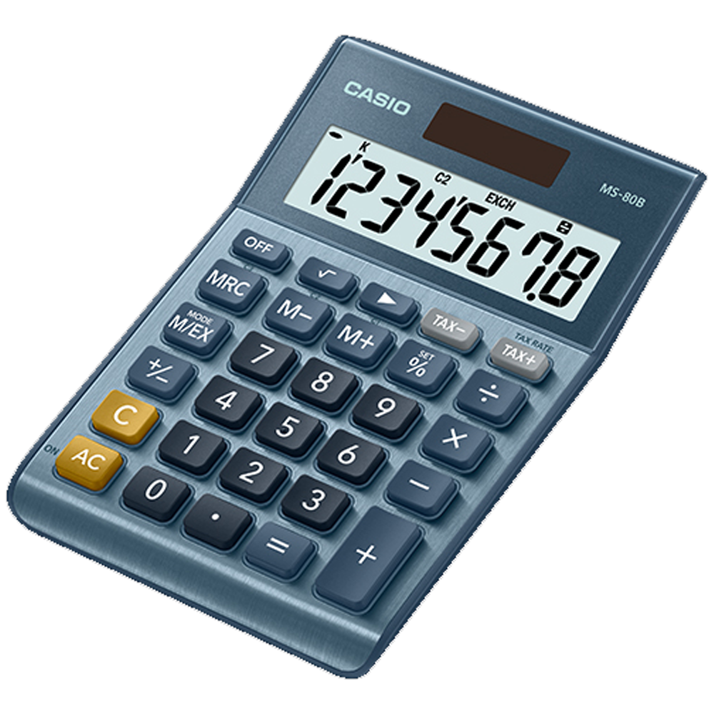 Casio MS80B-BU | Blue Standard Calculator