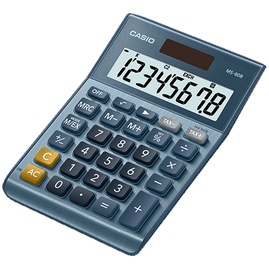 Casio MS80B-BU | Blue Standard Calculator
