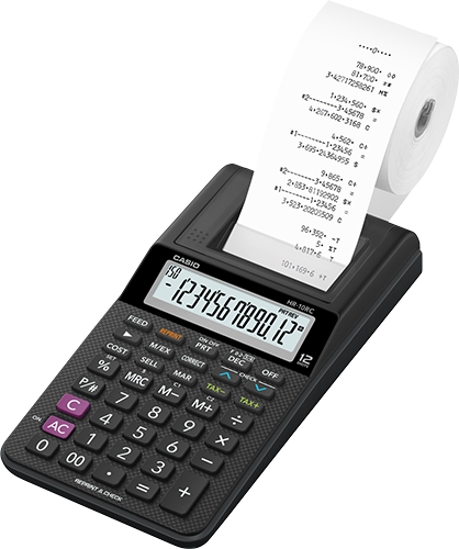 Casio HR-10RC Portable Printing Calculator | 12-Digit Printing Calculator