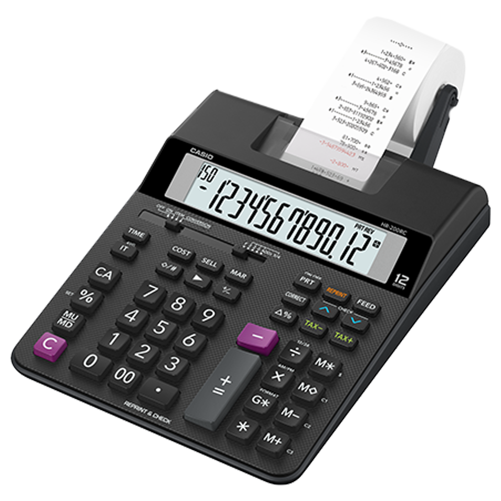 Casio HR-200RC Compact Printing Calculator | Compact Printing Calculator