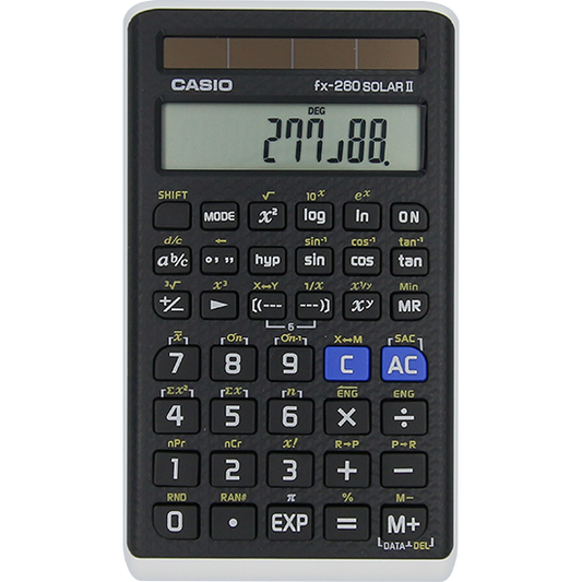 Casio fx-260 SOLAR II Compact Scientific | Black Scientific Calculator