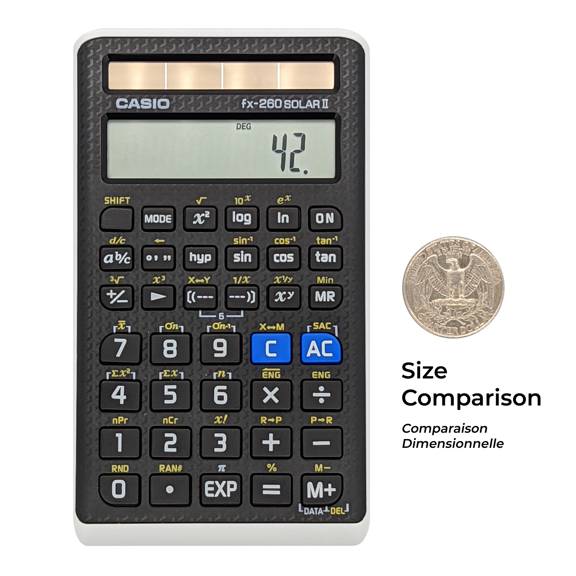 Casio fx-260 SOLAR II Compact Scientific | Black Scientific Calculator