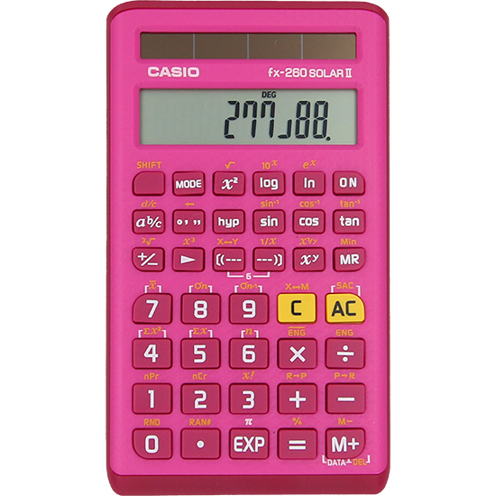 Casio fx-260 SOLAR II Pink Edition | Scientific Calculator