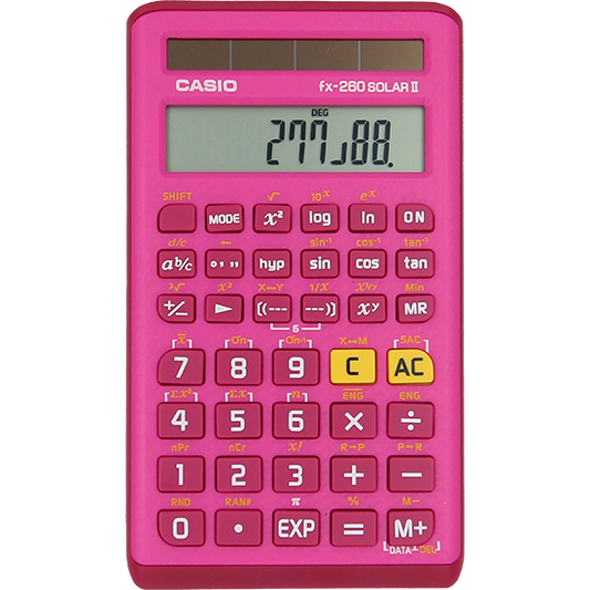 Casio fx-260 SOLAR II Pink Edition | Scientific Calculator