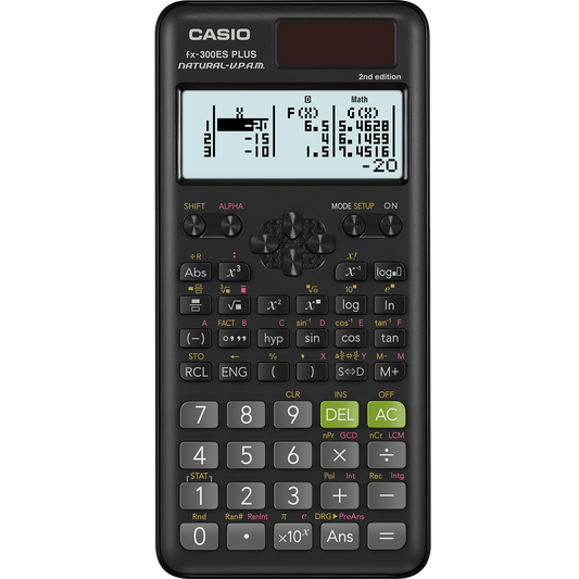 Casio fx-300ES PLUS 2nd Edition | All Black Scientific Calculator