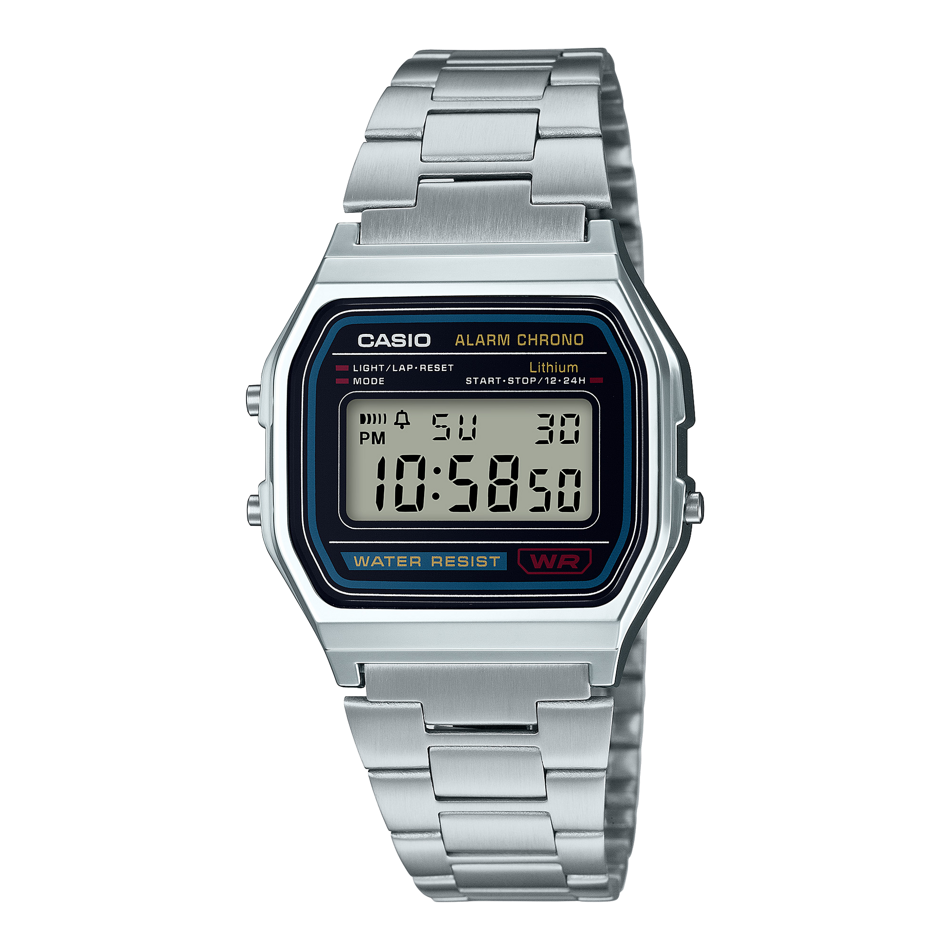 Casio A158WA-1 | Casio Vintage Watch in Silver Metal | Casio