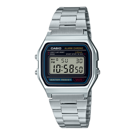 Casio A158WA-1 | Casio Vintage Watch in Silver Metal | Casio