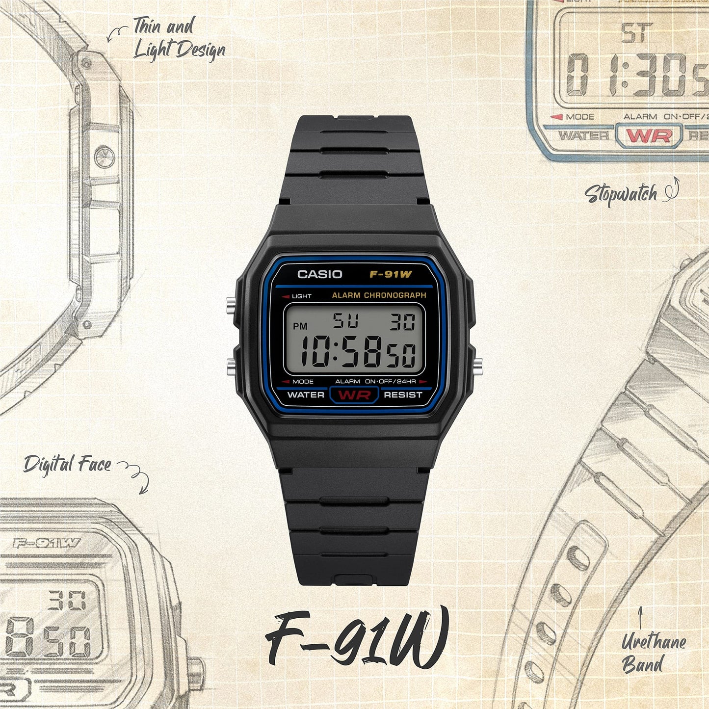 Casio F91W-1 | Casio Classic Digital Watch