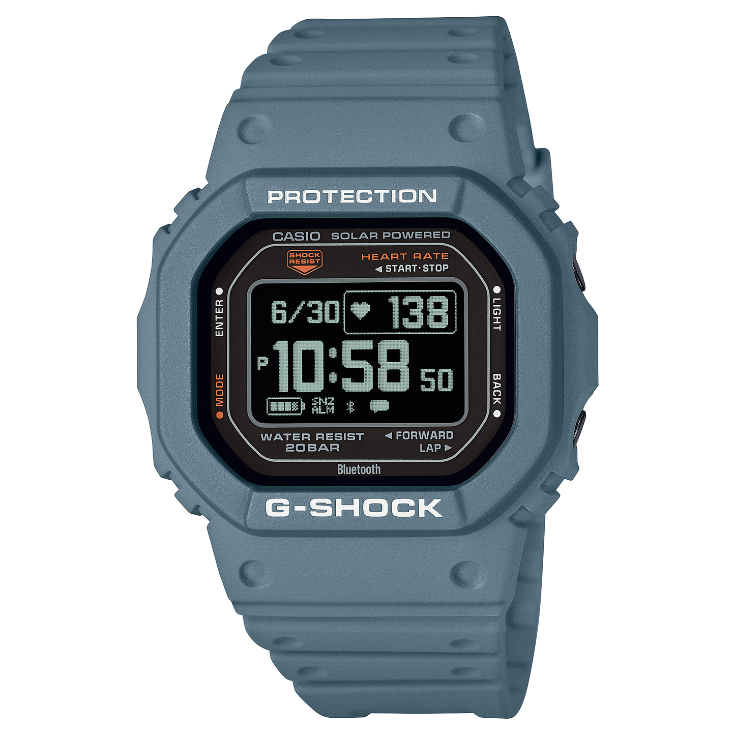 Casio DWH5600-2 | Blue Fitness Tracking Smartwatch | MIP LCD Watch