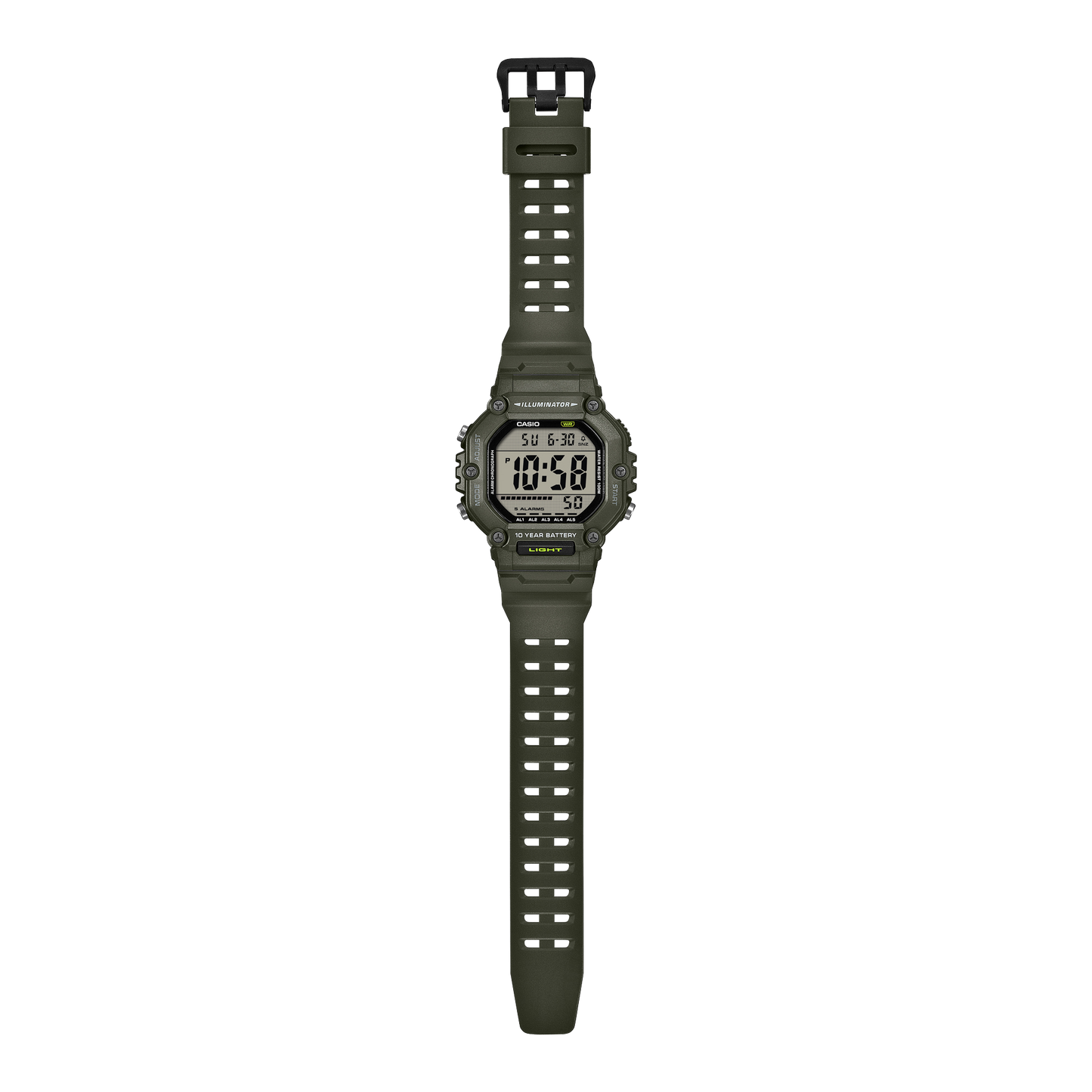 Casio AE1600HX-3AV | Digital Green