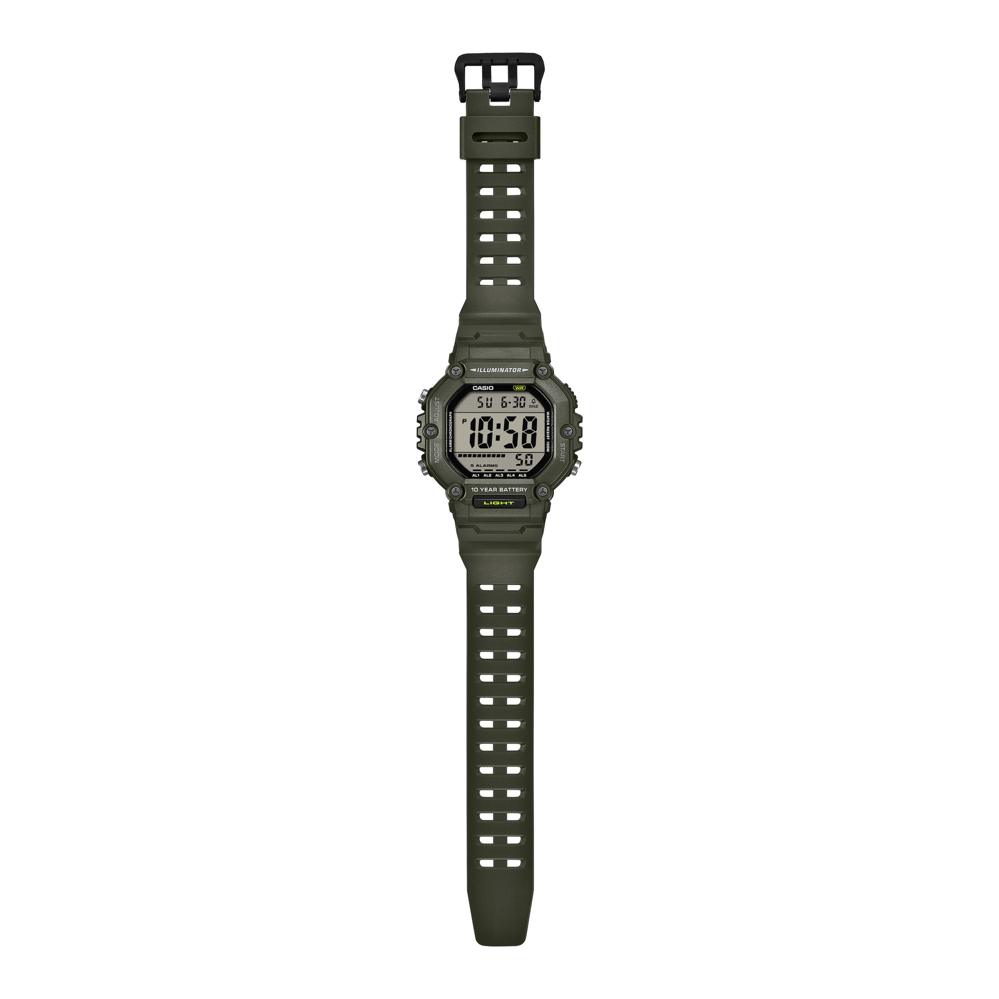 Casio AE1600HX-3AV | Digital Green