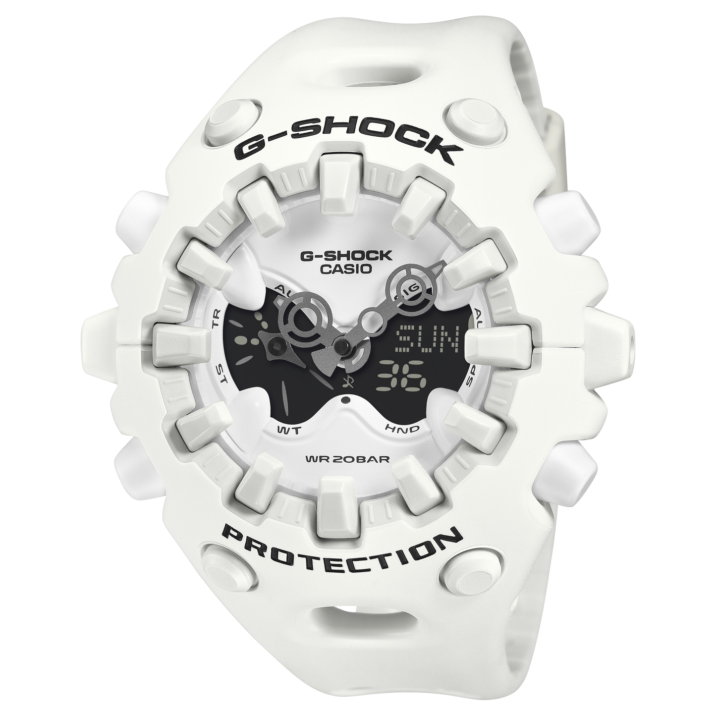 Casio GAV01-7A | G-SHOCK ANALOG-DIGITAL White