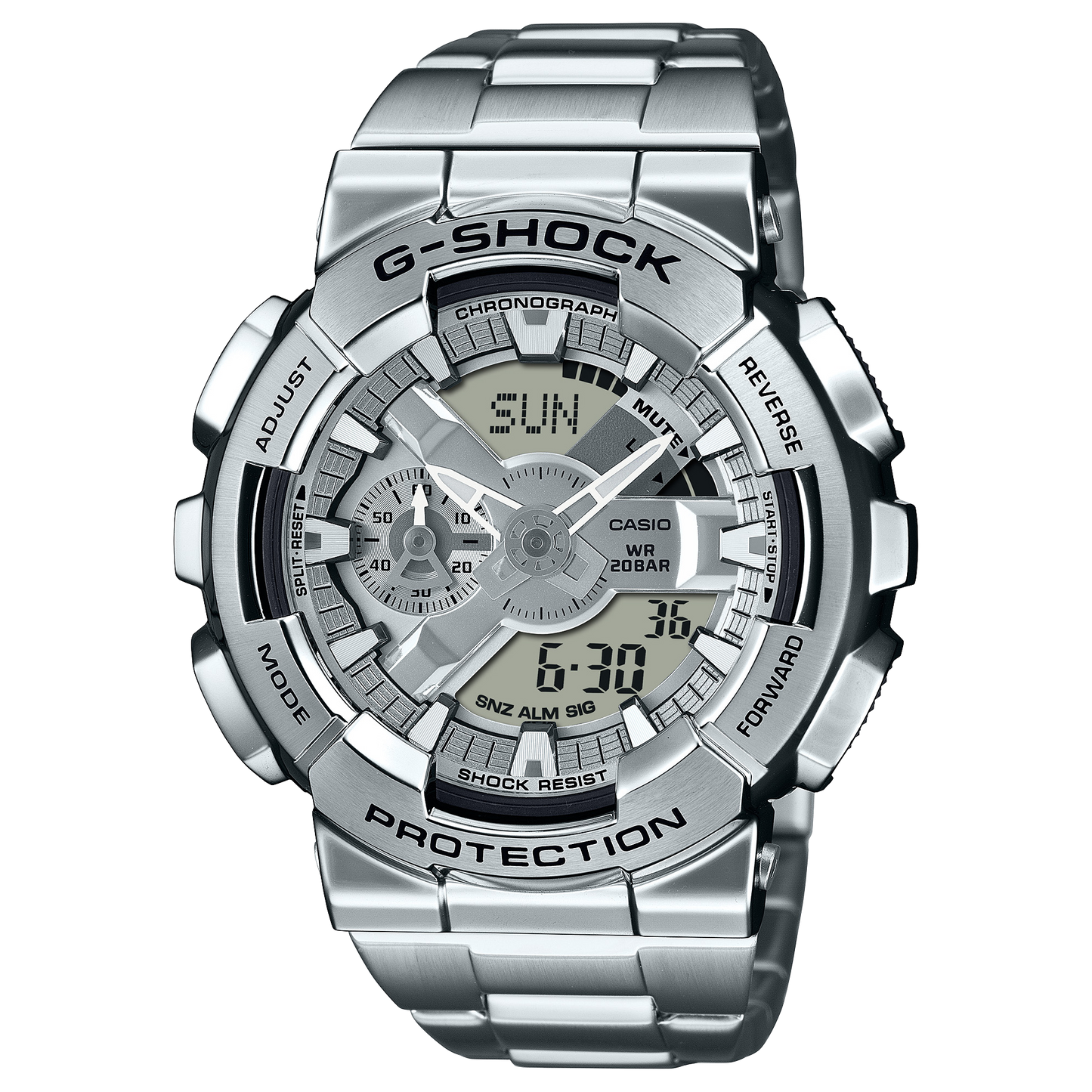Casio GM110D-8A | Silver Watch in Stainless Steel | G-SHOCK by Casio