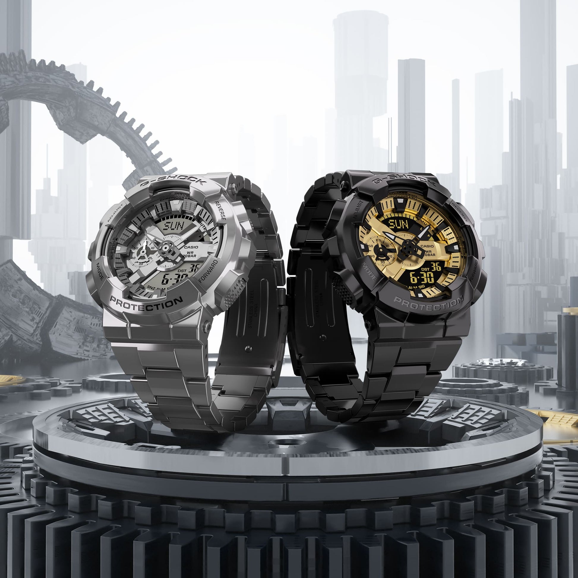 Casio GM110D-8A | Silver Watch in Stainless Steel | G-SHOCK by Casio